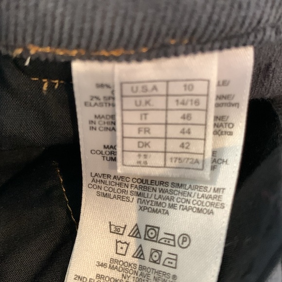 Brooks Brothers dark gray corduroy skirt size 10 - Picture 8 of 9